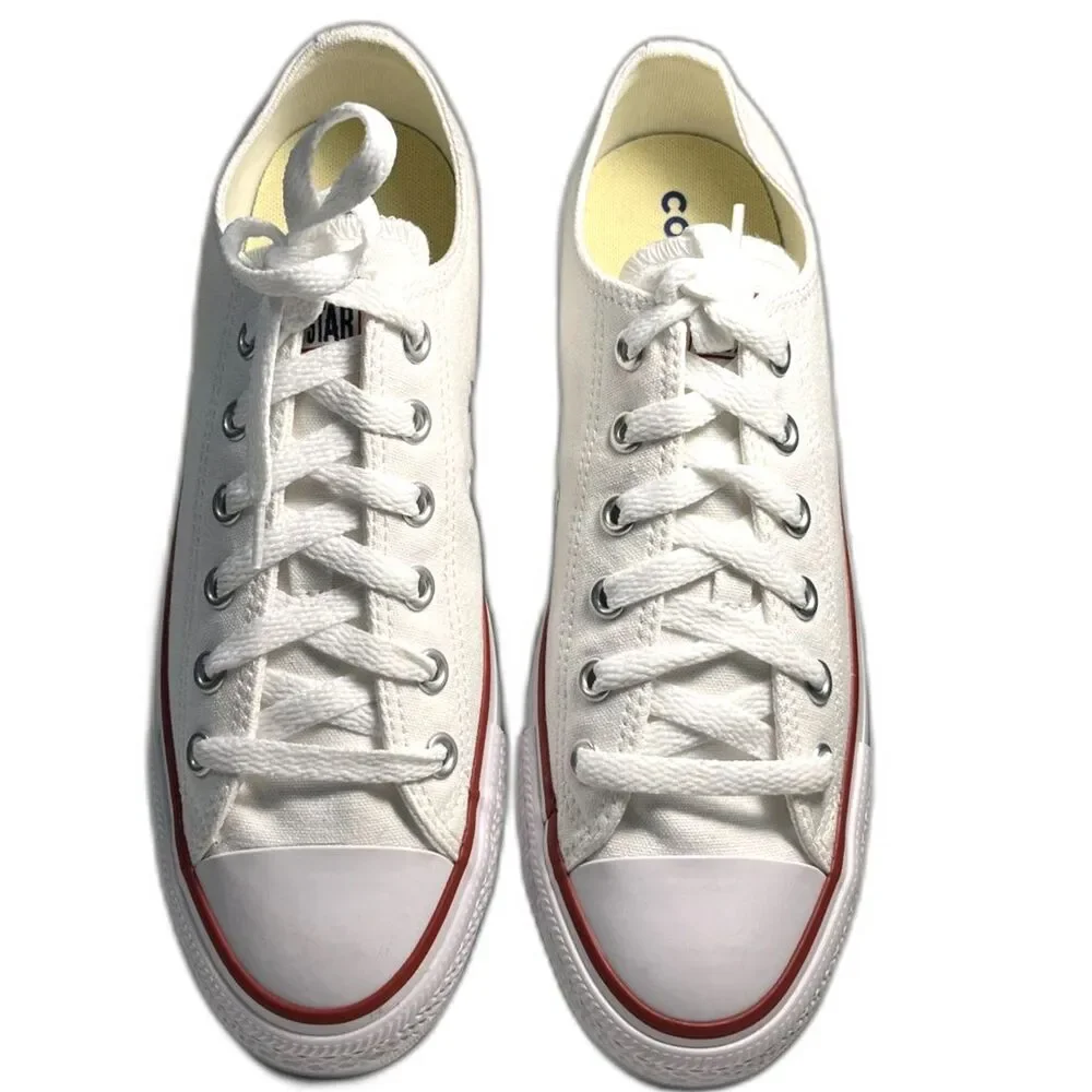 Converse Chuck Taylor All Star Unisex M-SZ7 W-SZ9 White Low Top Sneakers NEW - Picture 2 of 6